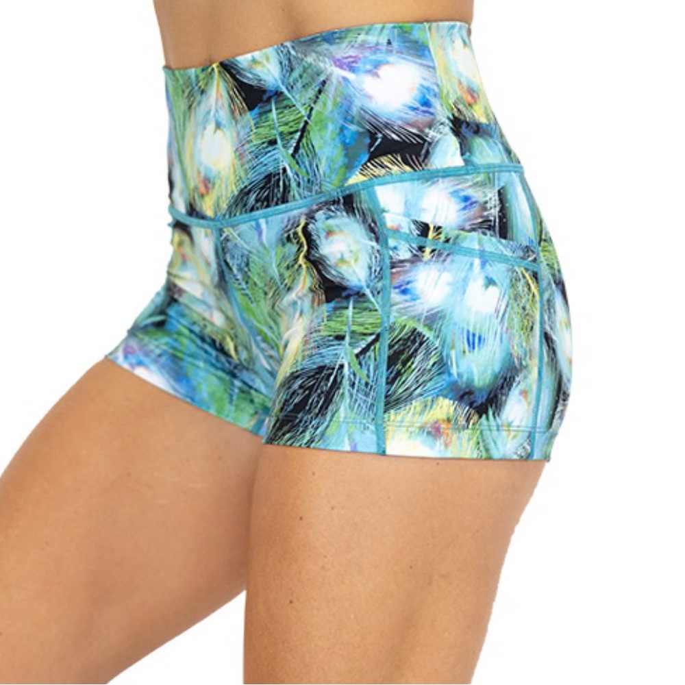 Constantly Varied Gear (CVG) Proud Peacock Training Shorts Blue Green Size Large